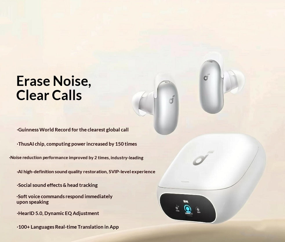 AI Noise-Canceling Bluetooth Headphones