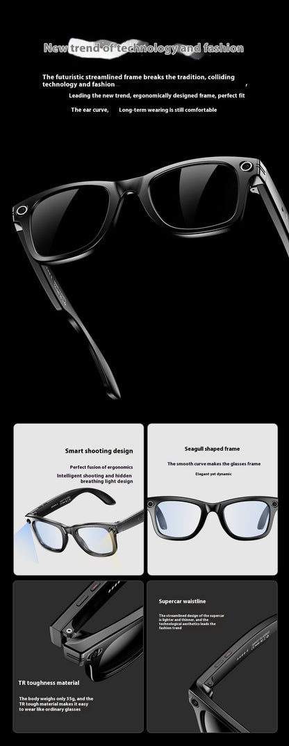 AI Smart Bluetooth Sunglasses with Magnetic Frame