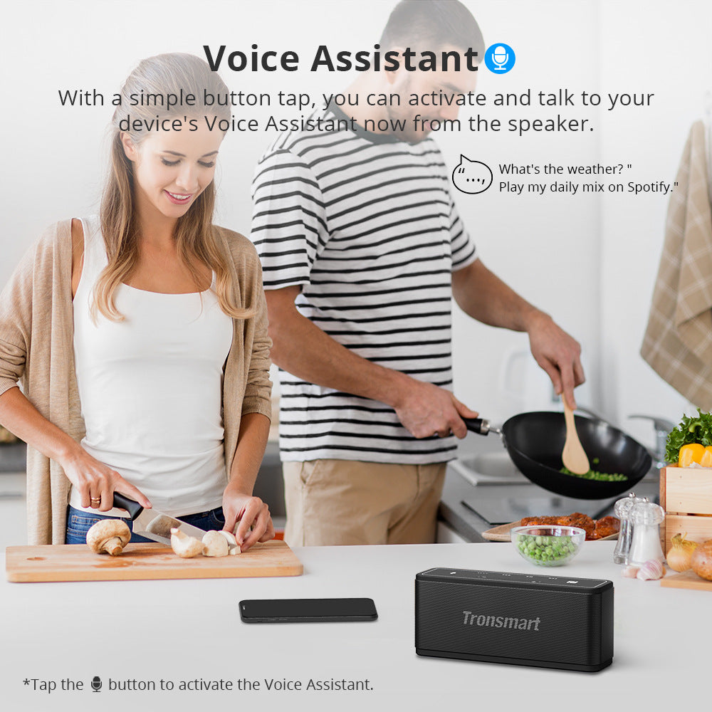 Bluetooth 5.0 TWS Portable Speaker with 3D Surround